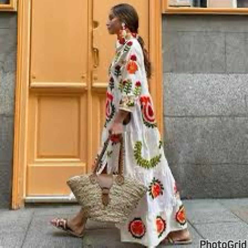 Bohemian Floral Maxi Dress NWT